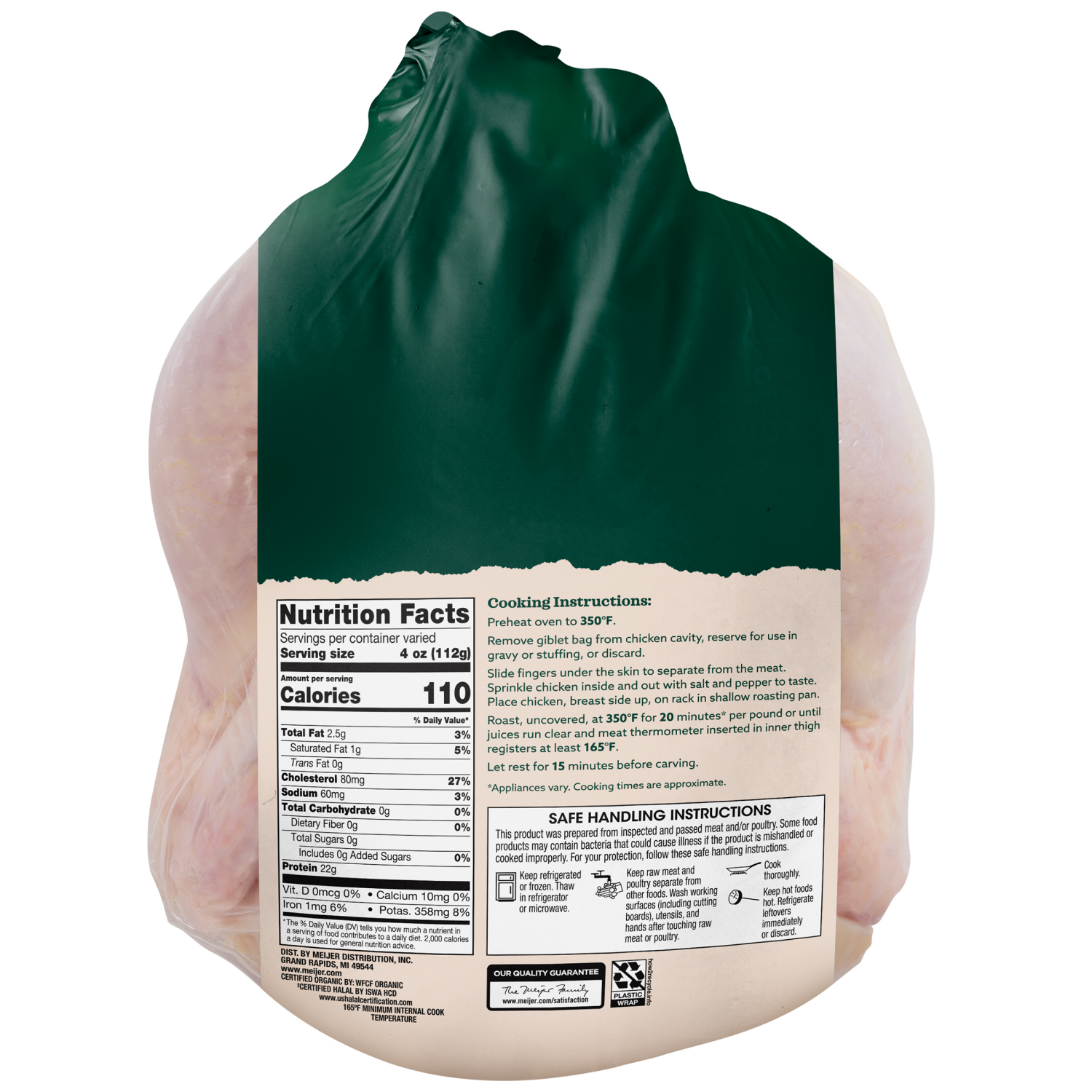 slide 2 of 3, True Goodness Organic Whole Young Chicken, per lb