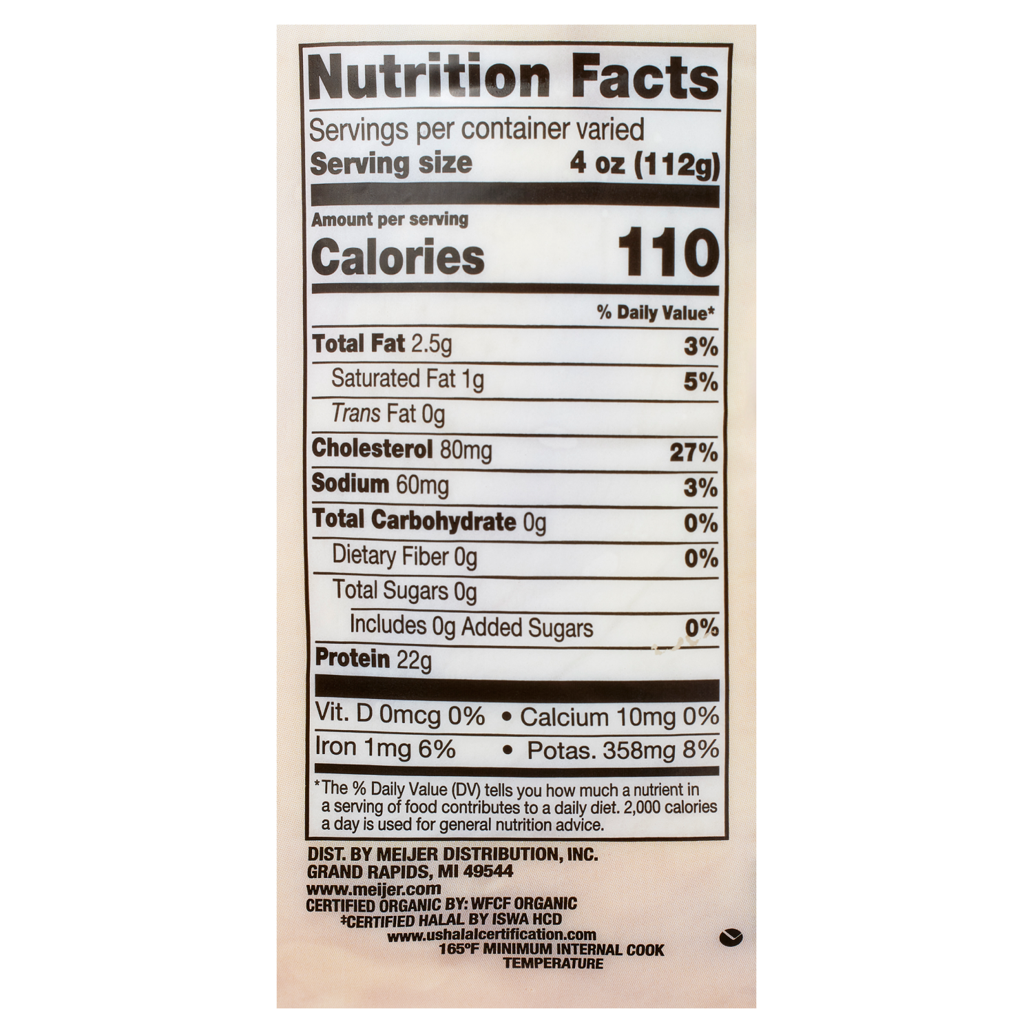 slide 3 of 3, True Goodness Organic Whole Young Chicken, per lb