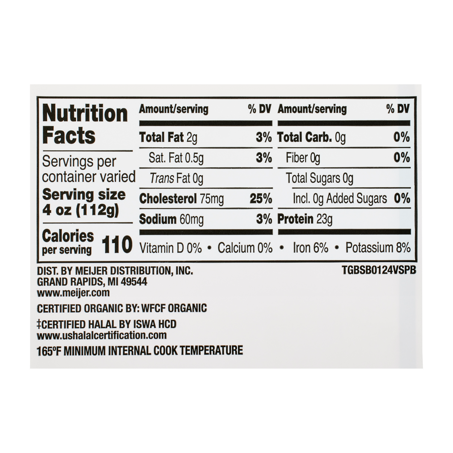 slide 4 of 5, True Goodness Organic Boneless Skinless Breasts, per lb