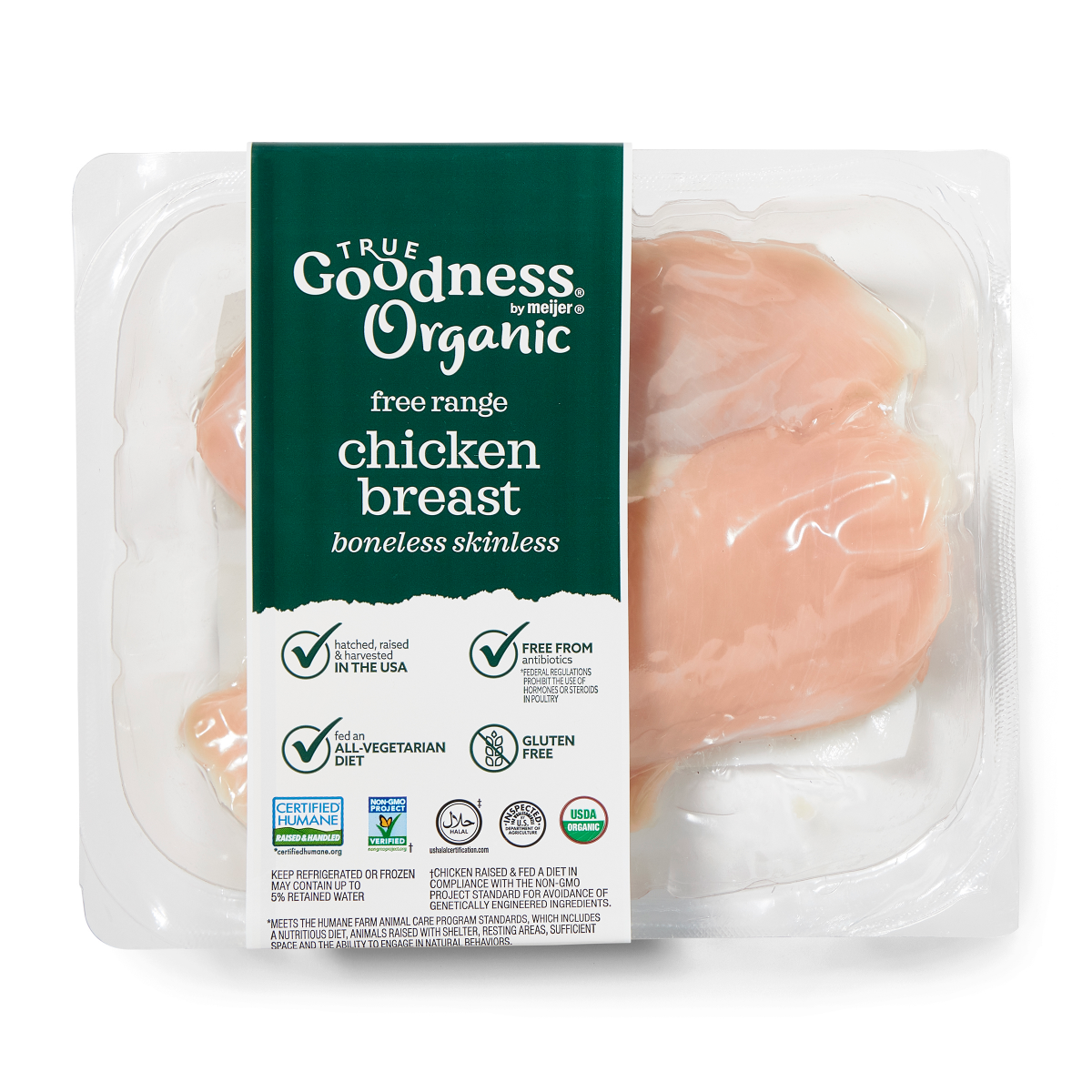 slide 1 of 13, True Goodness Organic Boneless Skinless Breasts, per lb