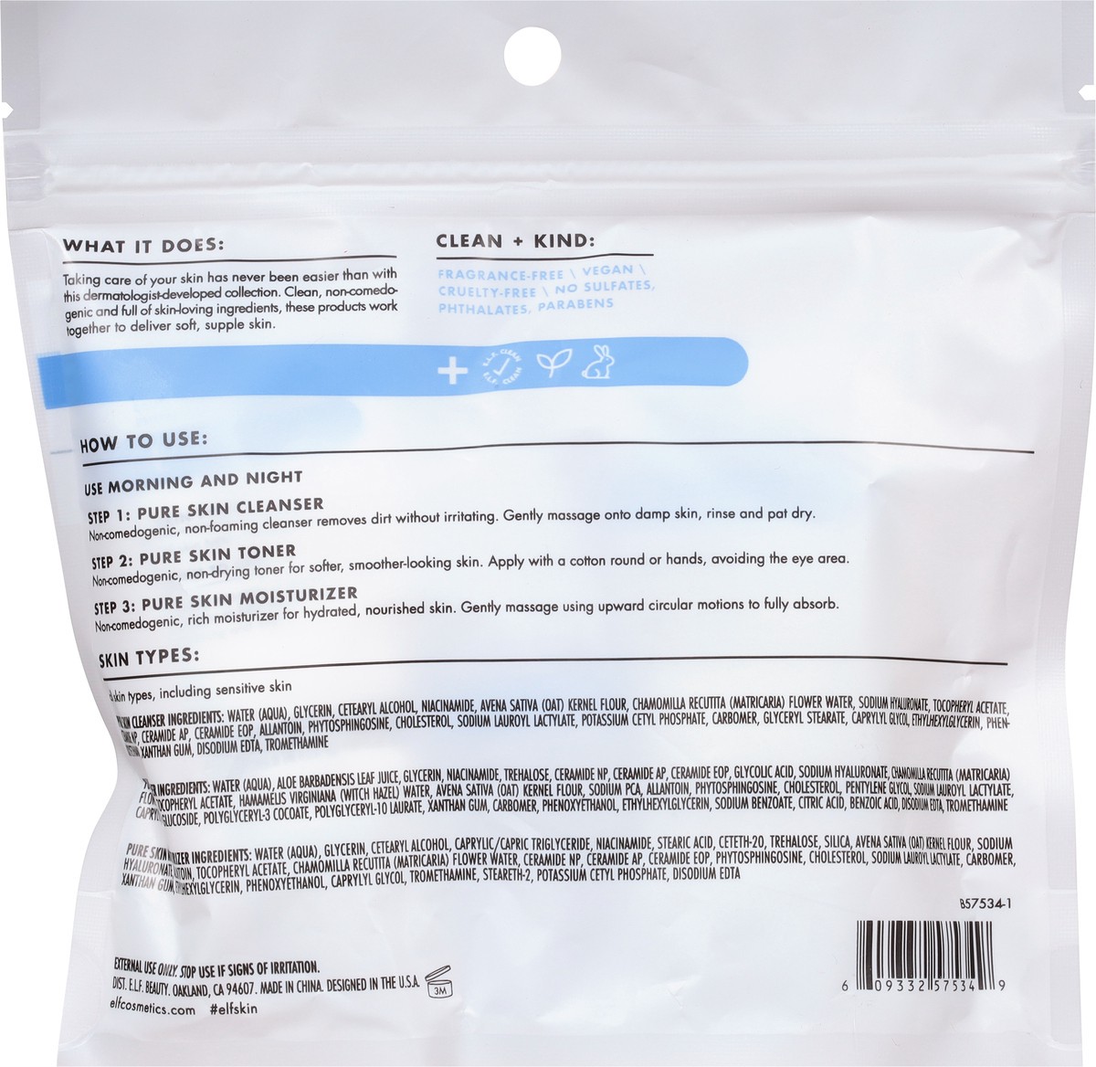 slide 5 of 9, e.l.f. Pure Skin Back to Basic Mini Kit 1 ea, 1 ct