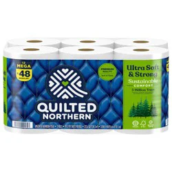 Quilted Northern Ultra Soft & Strong Toilet Paper, 12 Mega Rolls
