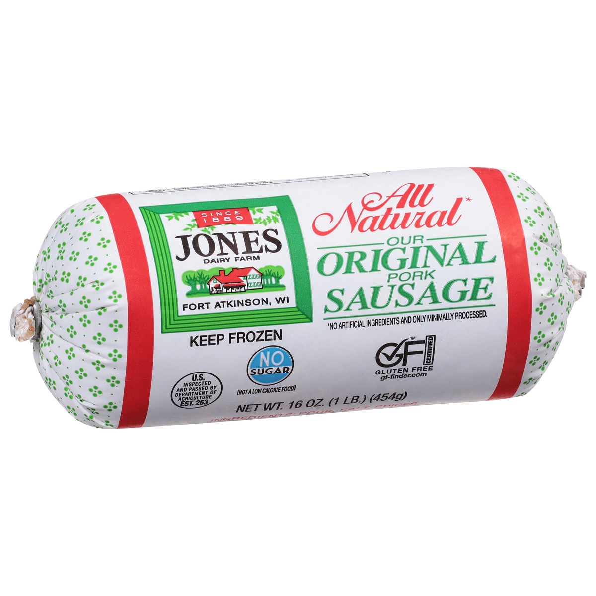 slide 9 of 9, Jones Dairy Farm All Natural Original Pork Sausage 16 oz, 16 oz