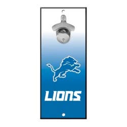 Detroit Lions Bottle Opener Sign 5"x11"