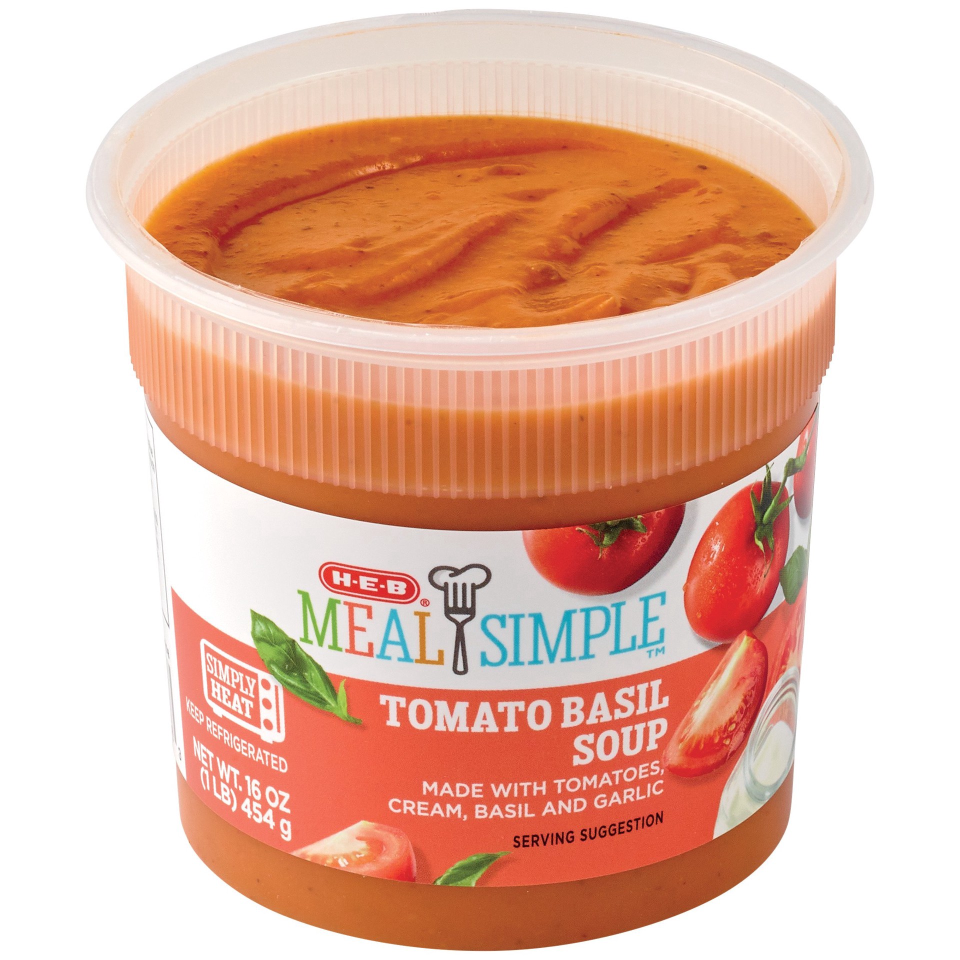 slide 1 of 1, H-E-B Meal Simple Tomato Bisque Soup, 16 oz