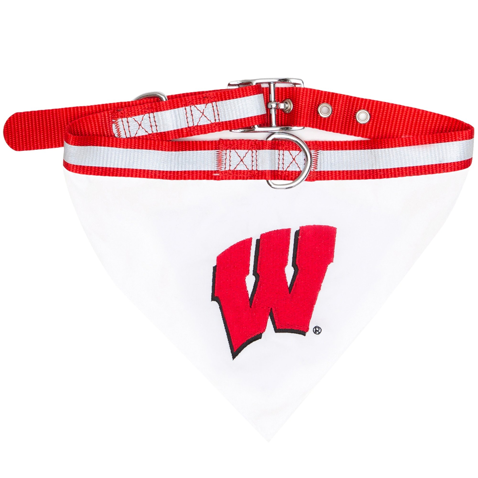 slide 1 of 1, Pets First Wisconsin Badgers Collar Bandana, SM