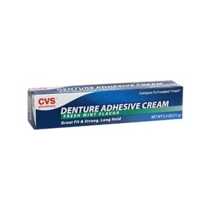 slide 1 of 1, CVS Pharmacy Denture Adhesive Cream Fresh Mint Flavor, 2.5 oz