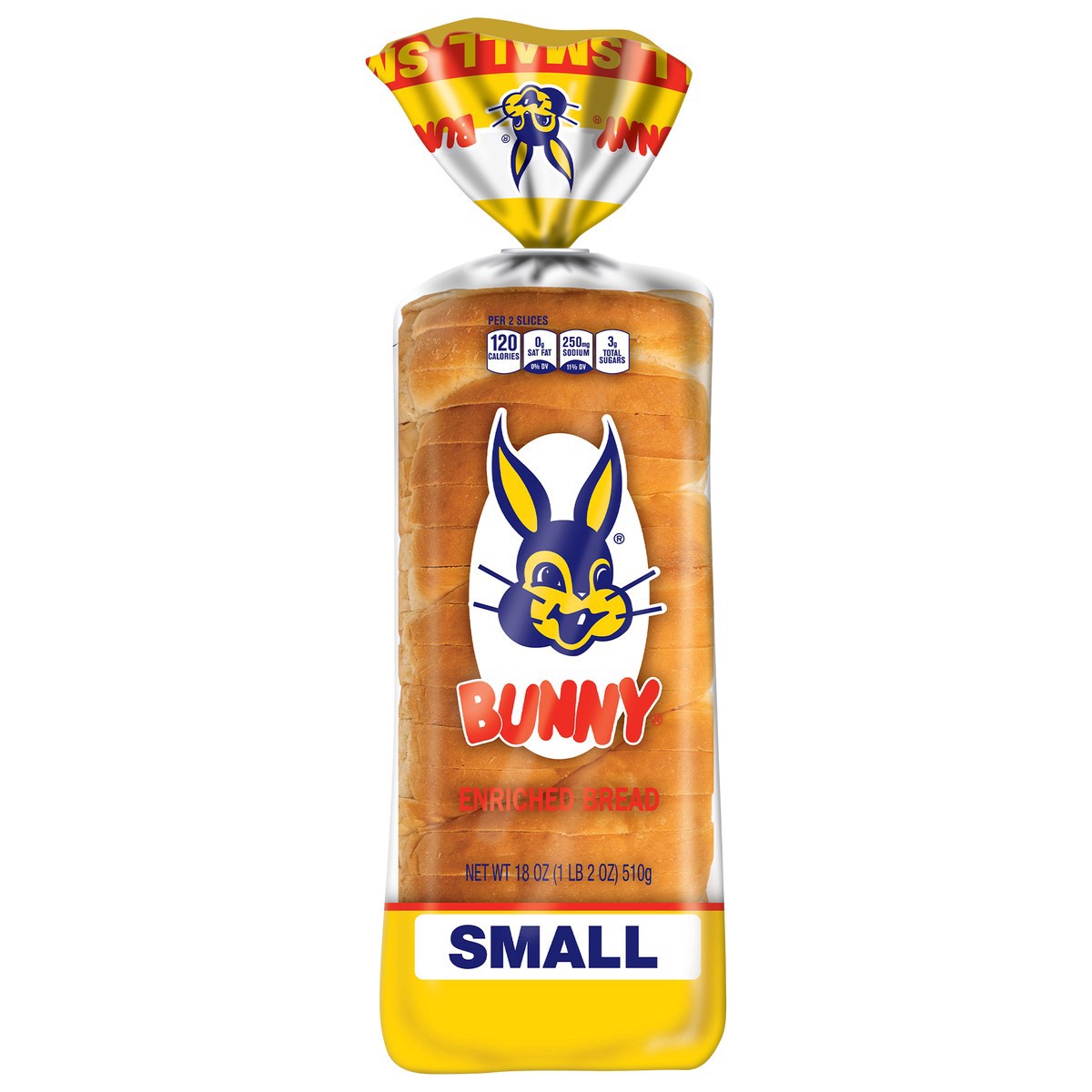 slide 18 of 18, Bunny Bread Small, Enriched Sliced White Bread, 18 oz Loaf, 18 oz