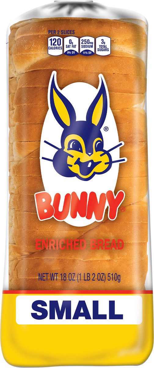 slide 13 of 18, Bunny Bread Small, Enriched Sliced White Bread, 18 oz Loaf, 18 oz