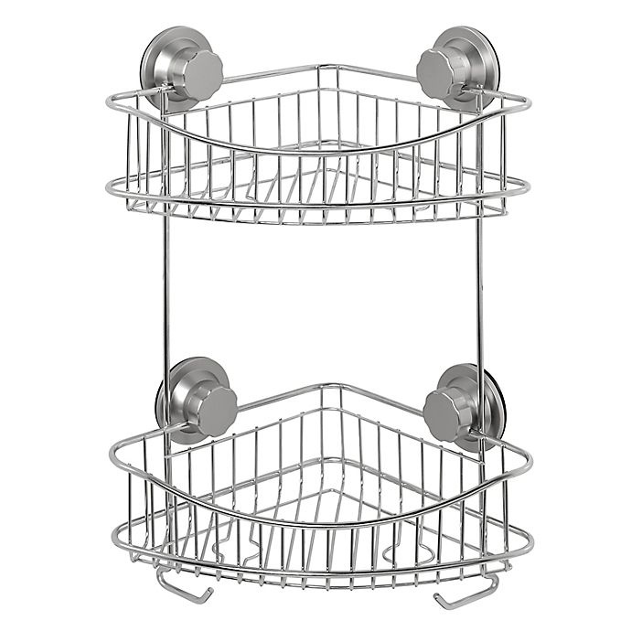 slide 1 of 6, ORG NeverRust Power Grip Pro 2-Tier Stainless Steel Shower Caddy, 1 ct