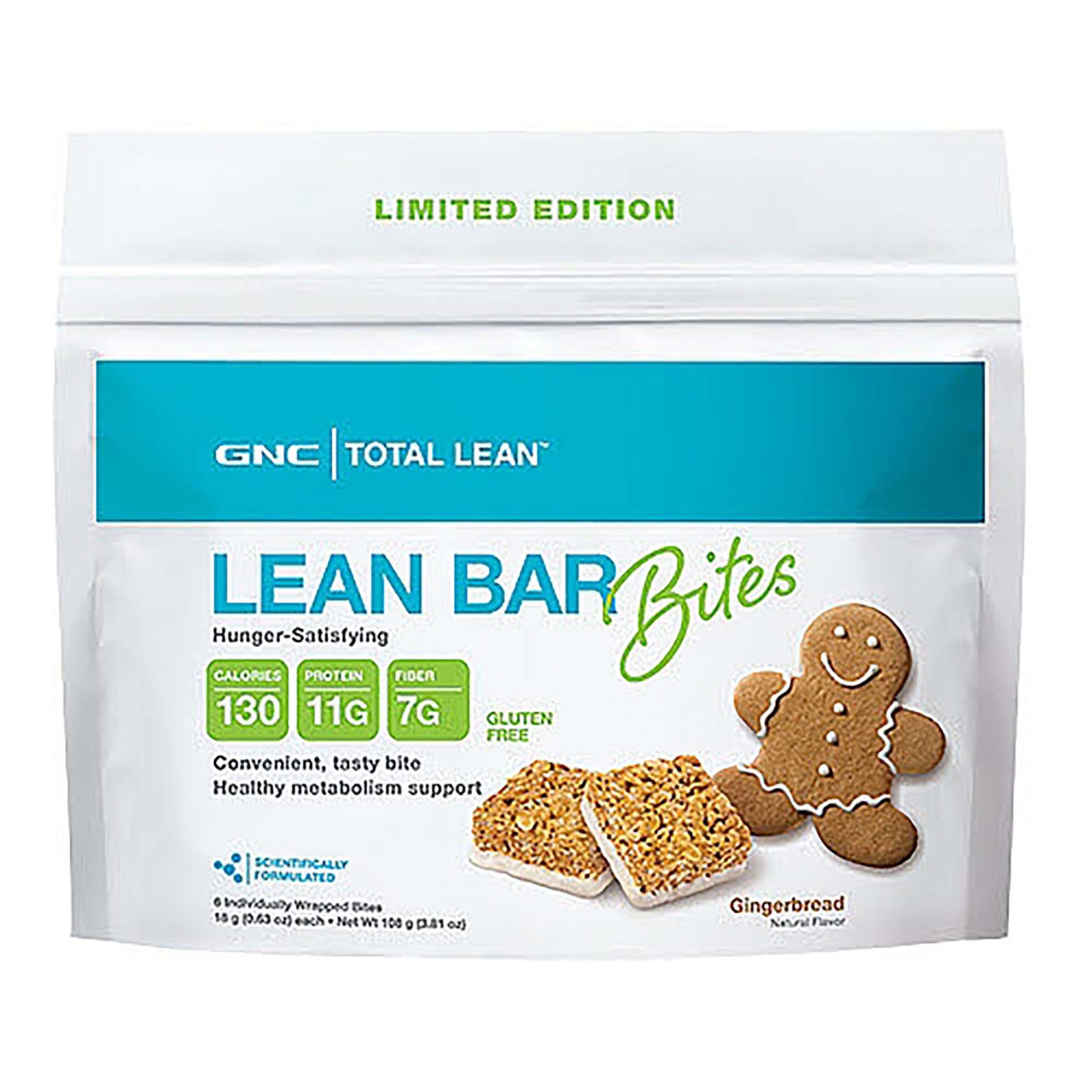 slide 1 of 1, GNC Total Lean Lean Bar Bites - Gingerbread, 6 ct