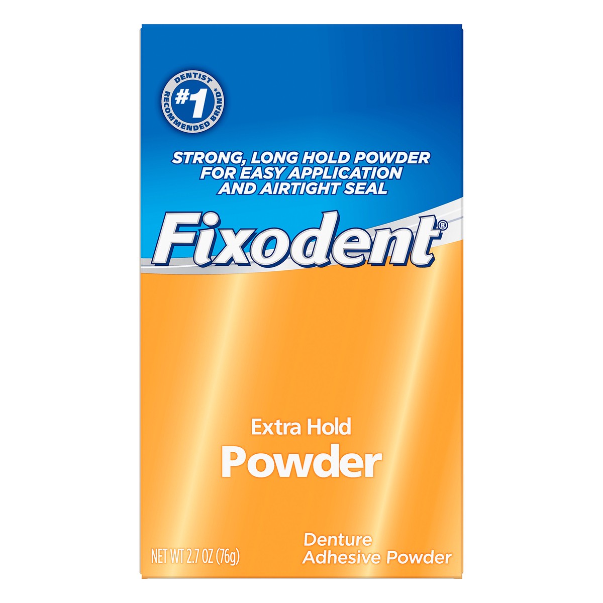 slide 1 of 2, Fixodent Extra Hold Denture Adhesive Powder, 2.7 oz