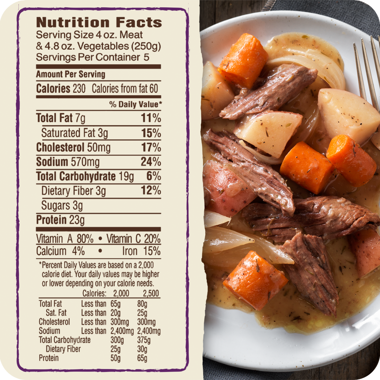 slide 2 of 8, Tyson Slow Cooker Beef Roast with Vegetables Family Size Meal Kit, 44 oz, 2.75 lb