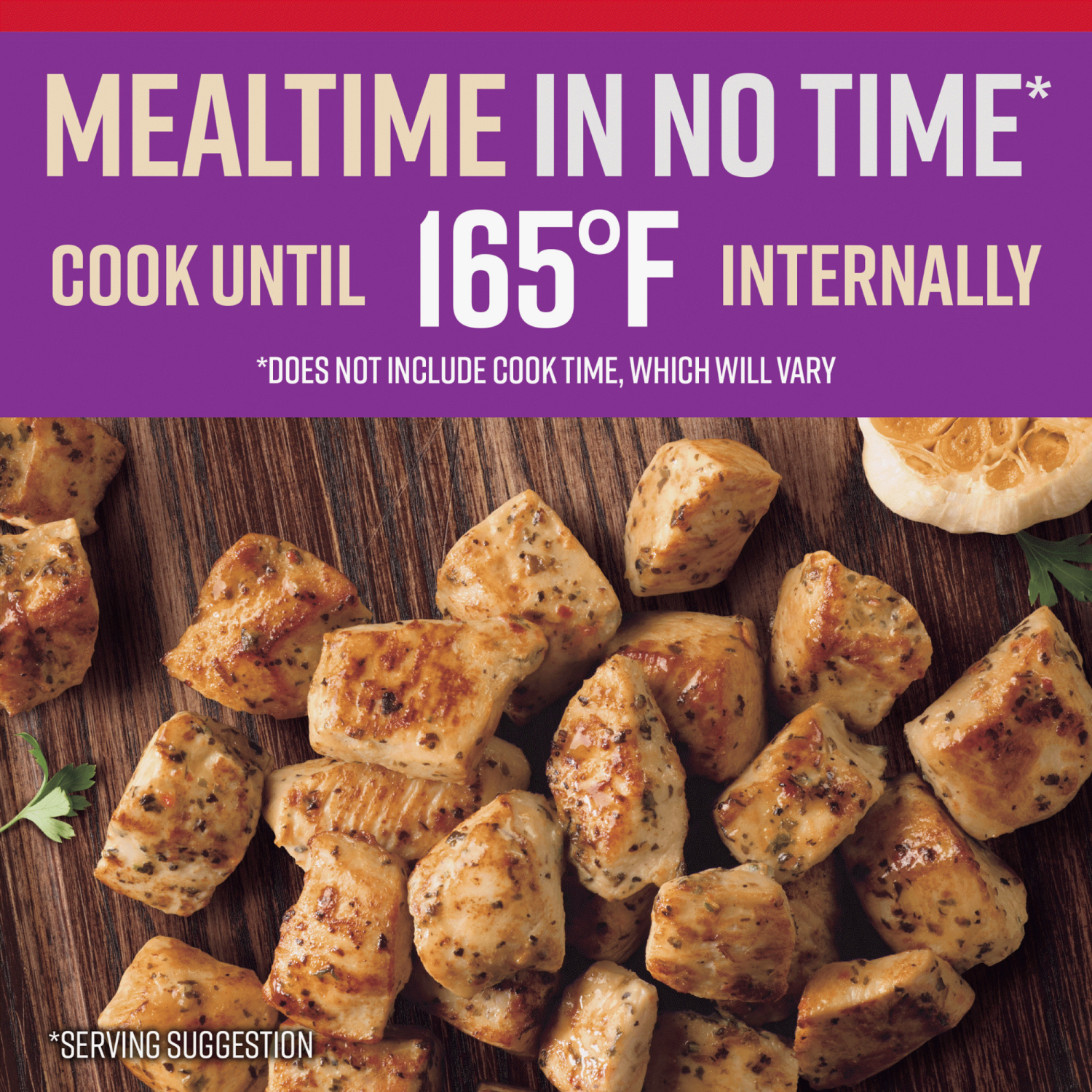 slide 3 of 7, Tyson Garlic & Herb Diced Chicken Breast 16 oz, 16 oz