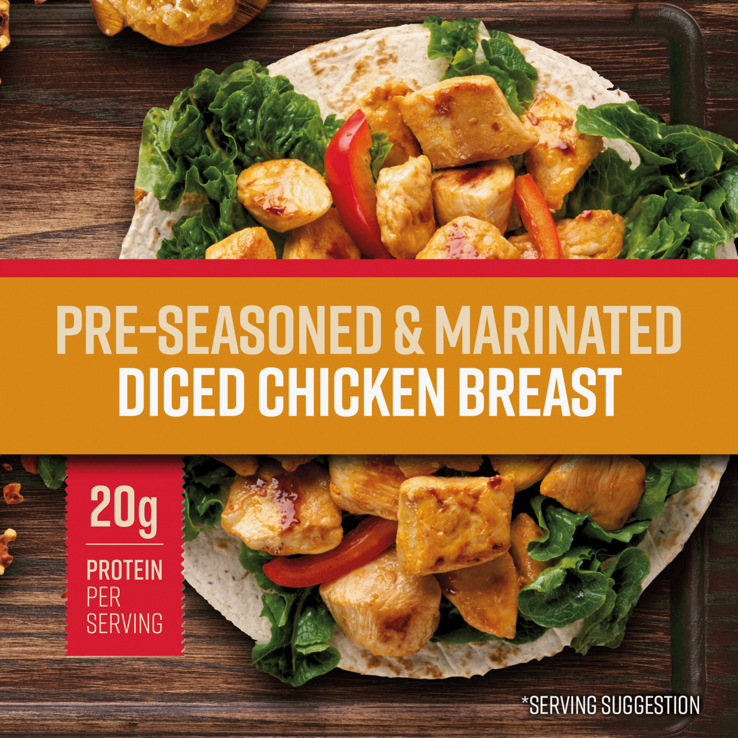 slide 5 of 7, Tyson Hot Honey Diced Chicken Breast 16 oz, 16 oz