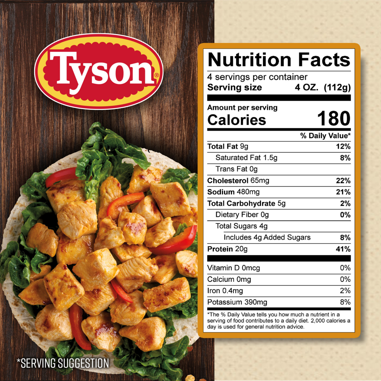 slide 6 of 7, Tyson Hot Honey Diced Chicken Breast 16 oz, 16 oz