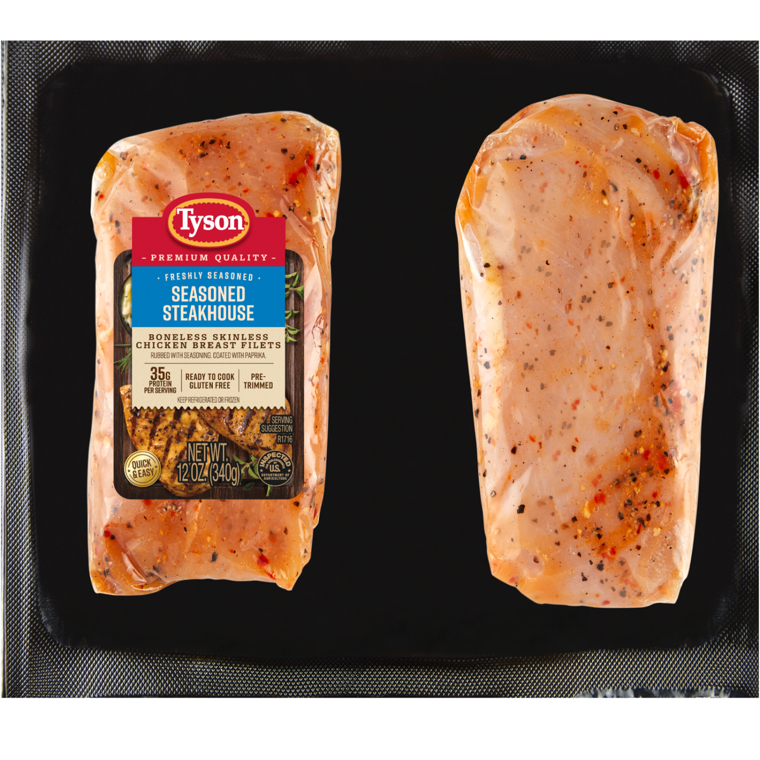 slide 6 of 8, Tyson Chicken Breast Filets, Seasoned Steakhouse, 12 oz