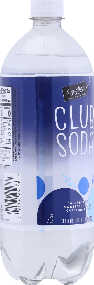 slide 4 of 7, Signature Select Club Soda 33.8 fl oz, 33.8 fl oz