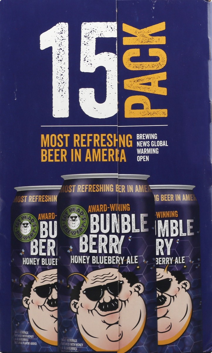 slide 2 of 9, Fat Heads Brewery Bumble Berry Honey Blueberry Ale Beer 15 ea, 1 ct