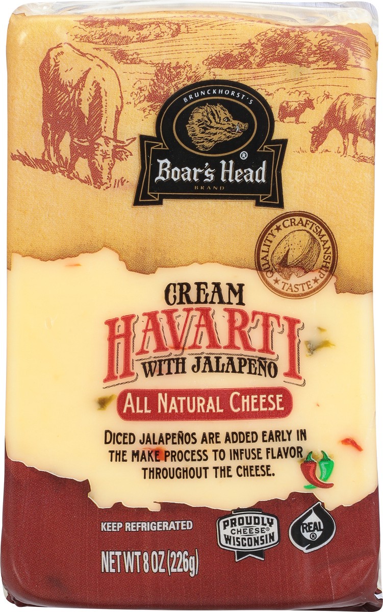 slide 2 of 9, Boar's Head Havarti Jalapeno Cheese, 8 oz