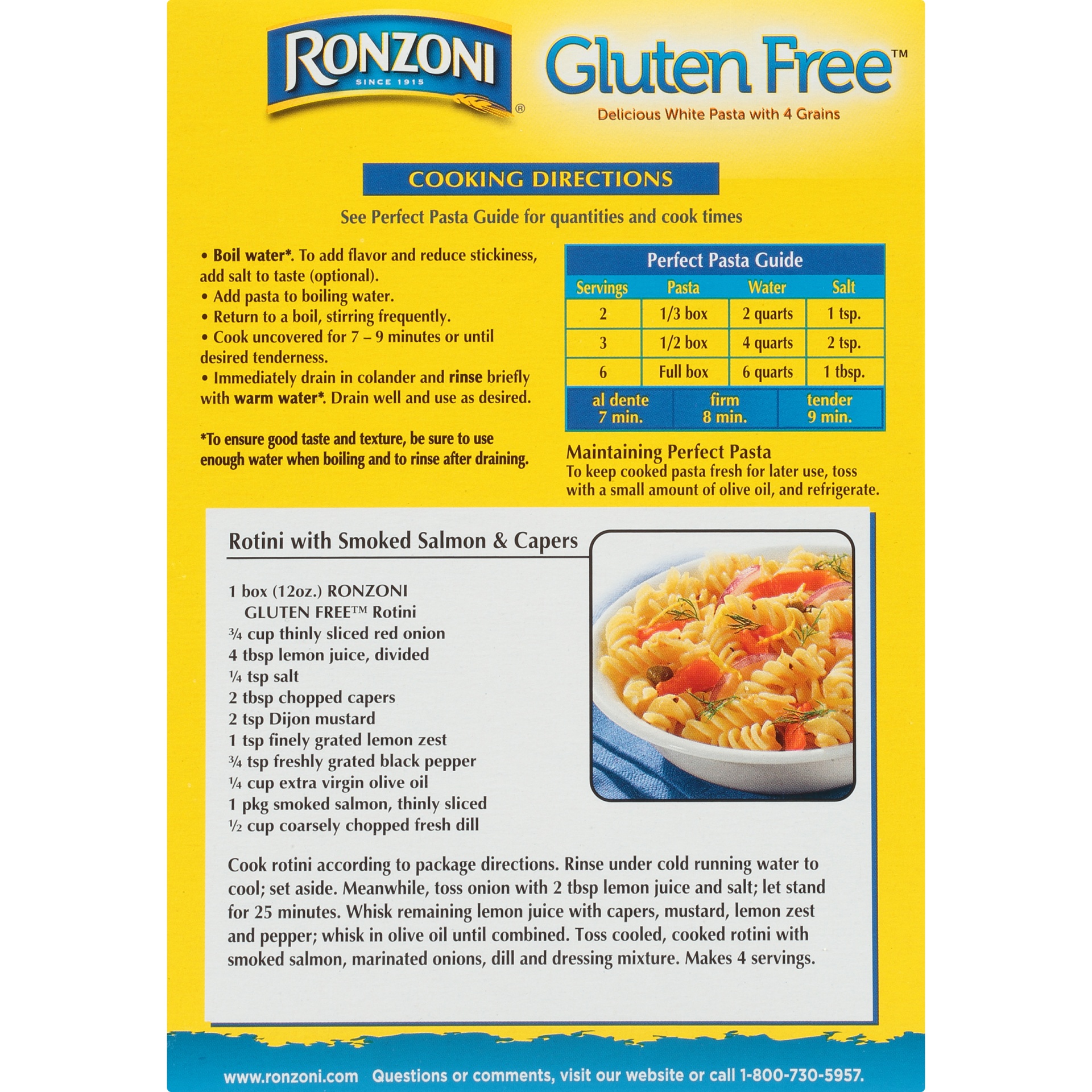 slide 6 of 8, Ronzoni Gluten Free Rotini Pasta, 12 oz