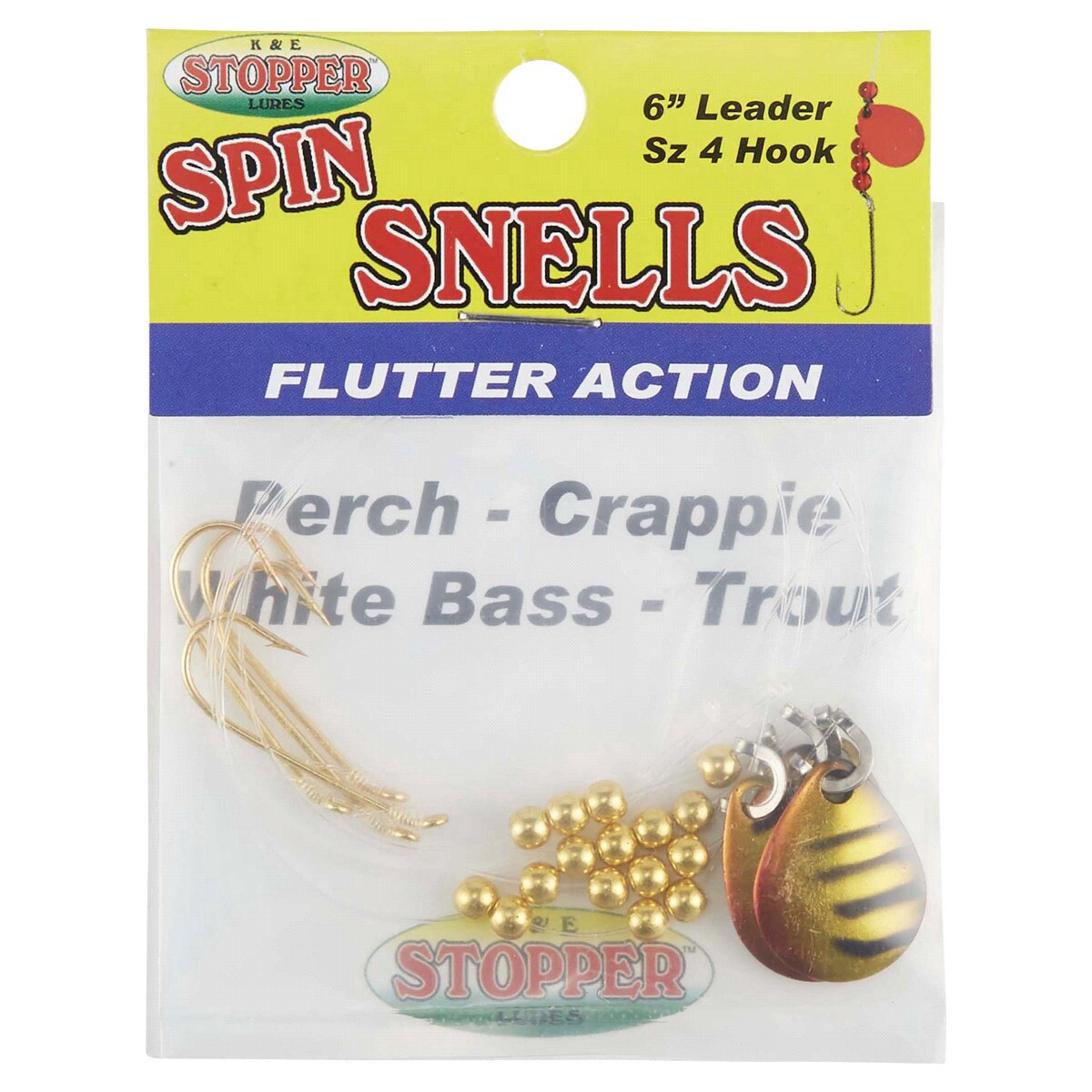 slide 1 of 5, Stopper Lures Flutter Snell Size 4, Size 4