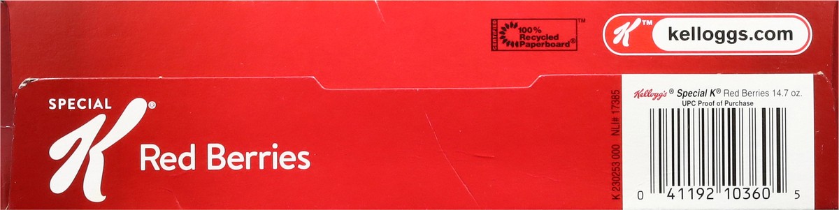 slide 9 of 12, Special K Kellogg's Special K Breakfast Cereal, Family Breakfast, Fiber Cereal, Large Size, Red Berries, 14.7oz Box (1 Box), 14.7 oz