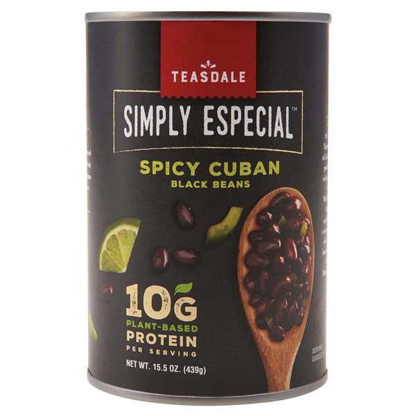 slide 1 of 1, Teasdale Simply Especial Spicy Cuban Black Beans, 15.5 oz