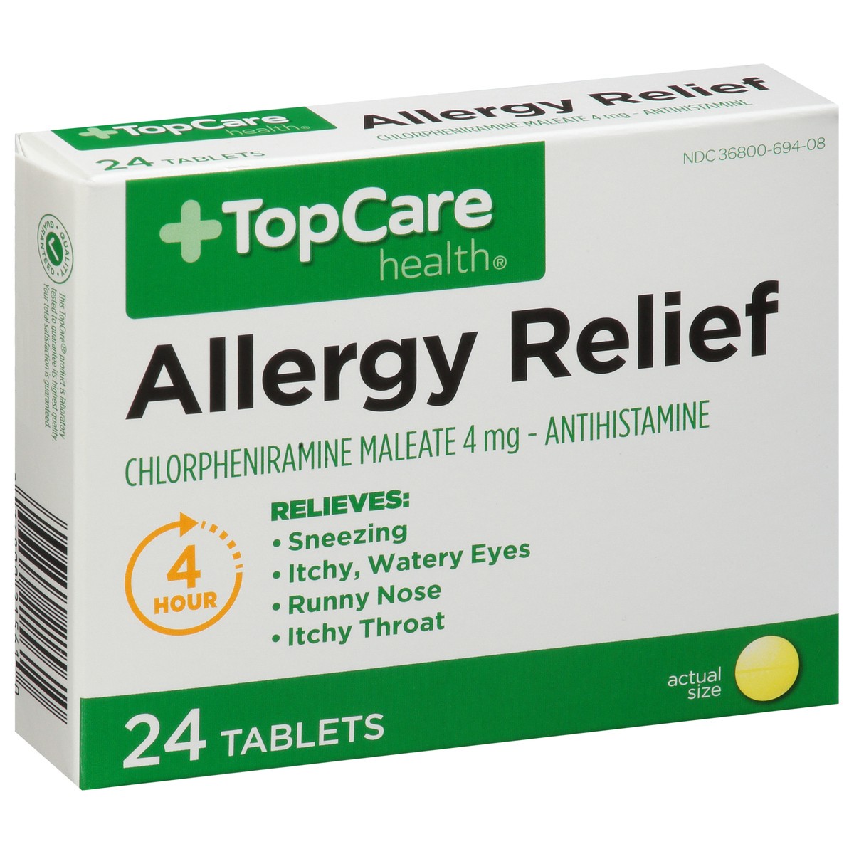 slide 2 of 9, TopCare Allergy Relief, 24 ct