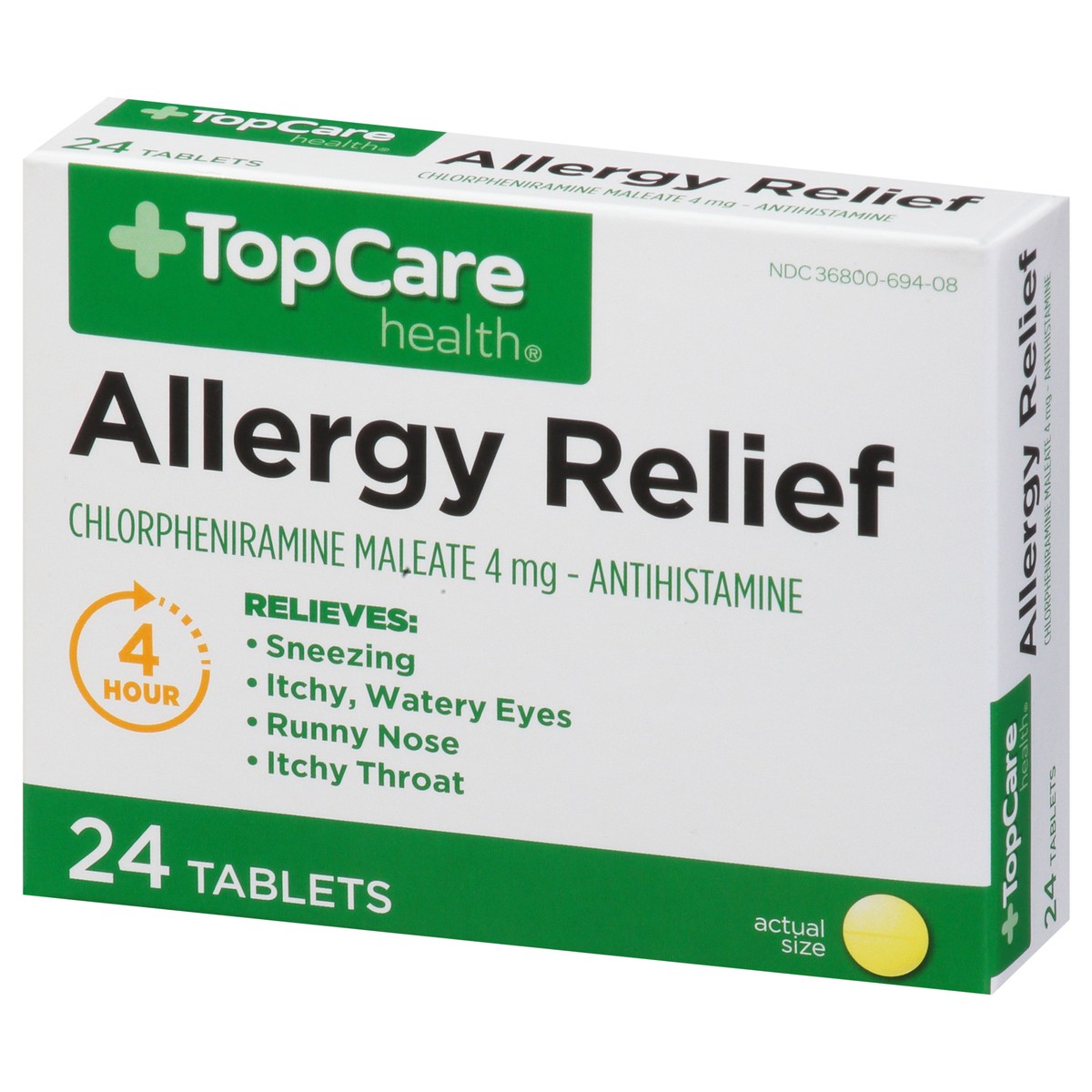 slide 3 of 9, TopCare Allergy Relief, 24 ct