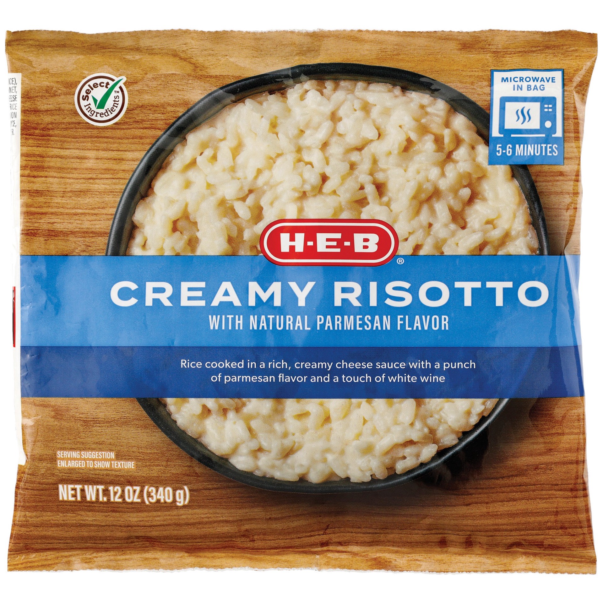 slide 1 of 1, H-E-B Frozen Creamy Risotto, 14 oz