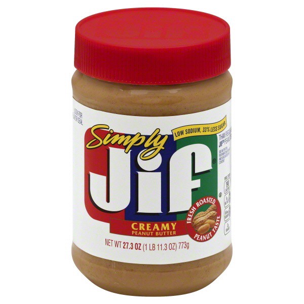 slide 1 of 5, Jif Simply Creamy Peanut Butter 27.3 oz, 27.3 oz