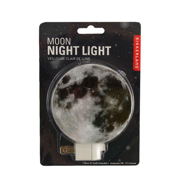 slide 1 of 1, Kikkerland Night Light Moon, 1 ct