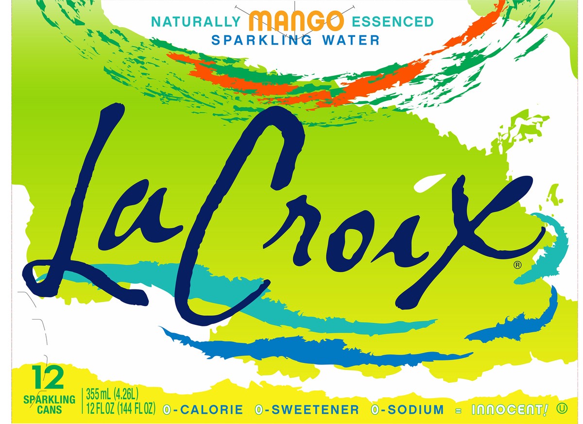 slide 6 of 11, La Croix Mango 12 Pack 12oz, 12 ct; 12 oz