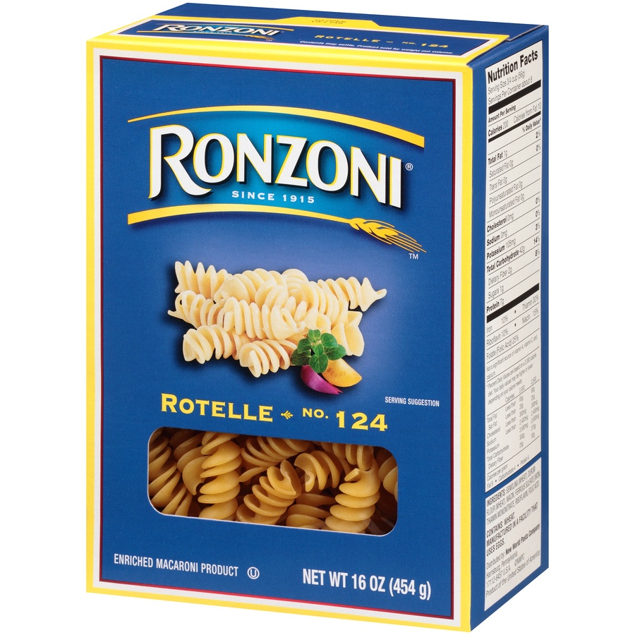 slide 4 of 8, Ronzoni Rotelle Pasta, 16 oz