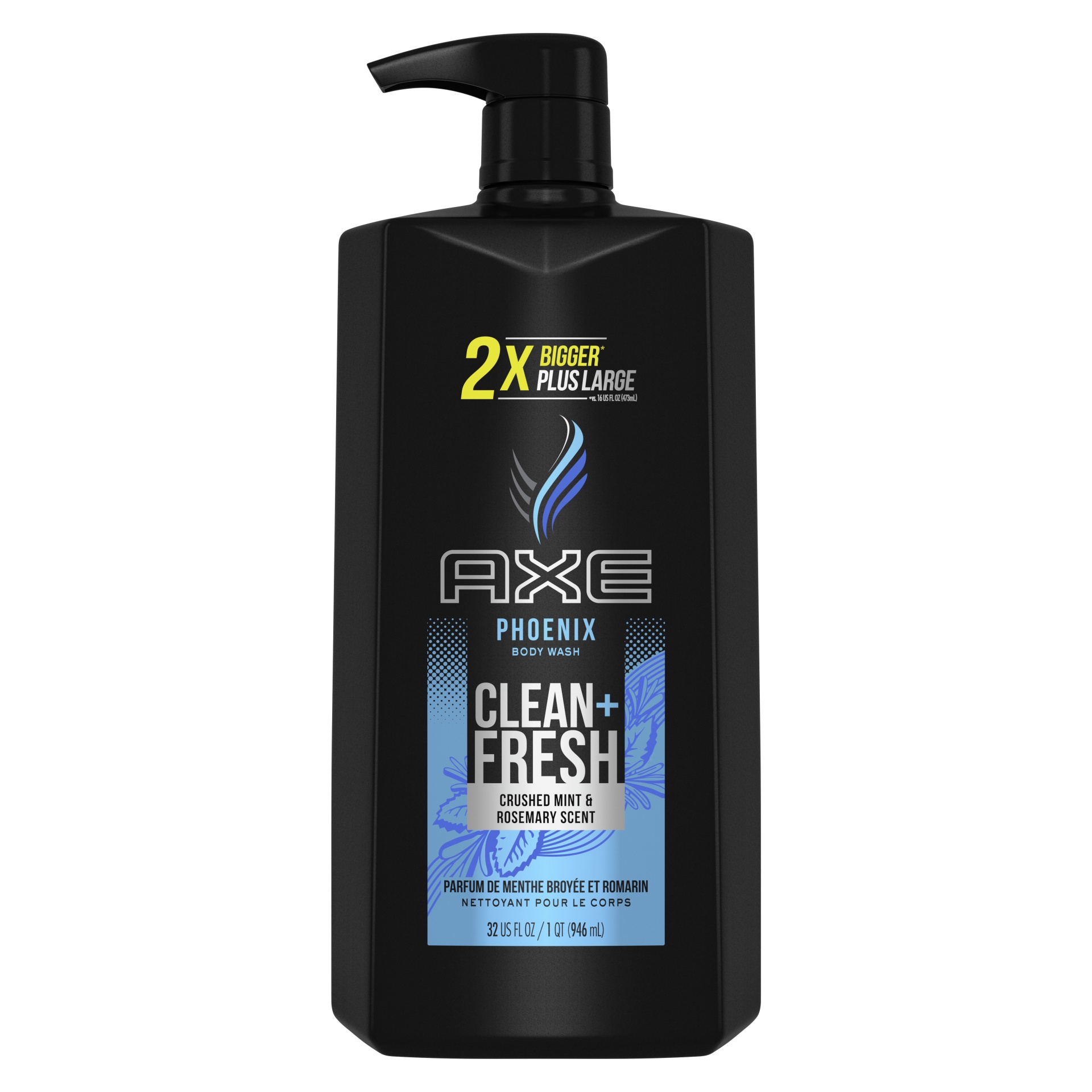 slide 1 of 1, AXE Phoenix Crushed Mint & Rosemary Scent Body Wash, 32 fl oz