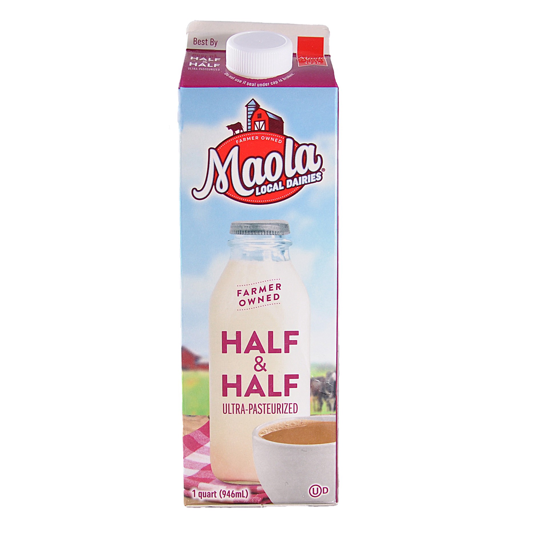 slide 1 of 6, Maola Local Dairies Ultra-Pasteurized Half & Half 1 qt, 1 qt