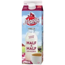 Maola Local Dairies Ultra-Pasteurized Half & Half 1 qt