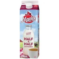Maola Local Dairies Ultra-Pasteurized Half & Half 1 qt