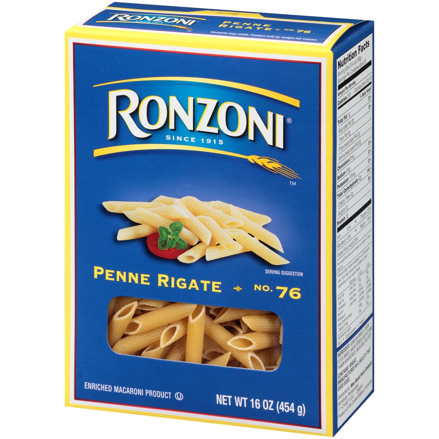 slide 3 of 8, Ronzoni Penne Rigate, 16 oz