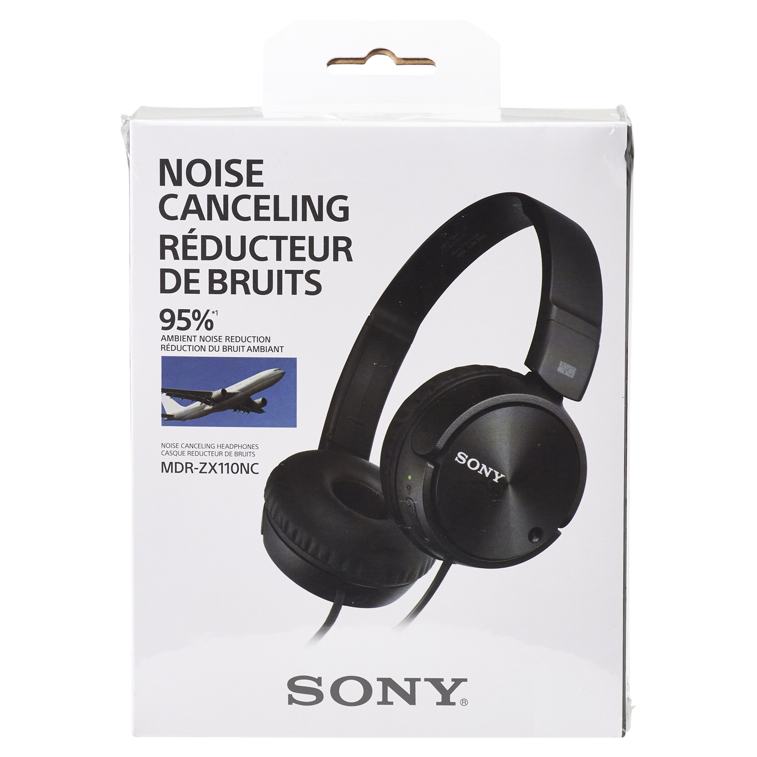slide 1 of 1, Sony Noise Canceling On-Ear Wired Headphones (MDRZX110NC), 1 ct