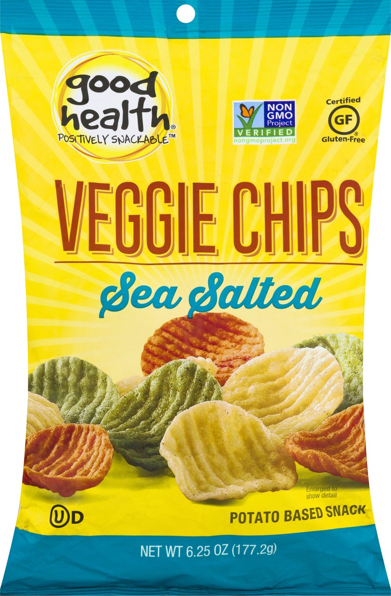 slide 3 of 9, Good Health Sea Salt Veggie Chips, 6.25 oz