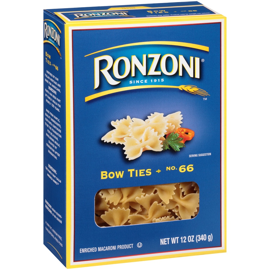 slide 3 of 8, Ronzoni Bow Tie Pasta, 12 oz