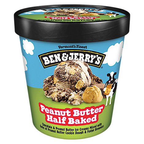 slide 1 of 1, Ben & Jerry's Peanut Butter Half Baked Ice Cream - 16 Oz, 16 oz
