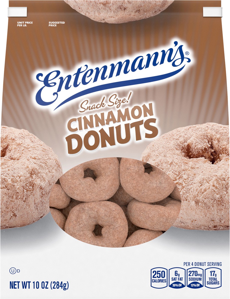 slide 2 of 7, Entenmann's Pop'ettes Cinnamon Donuts, 10 oz, Mini Donuts, Bag, 10 oz