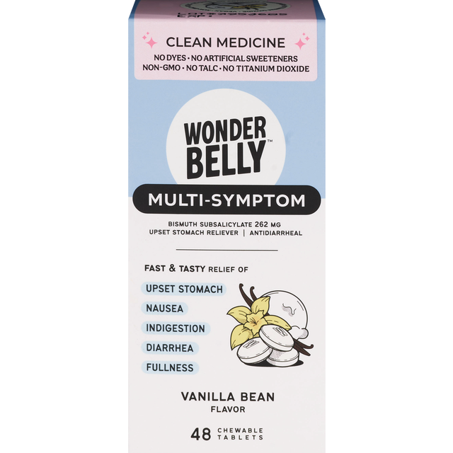slide 1 of 1, Wonderbelly Multi Symptom Chewable Tablet Vanilla Bean, 48 Ct, 48 ct