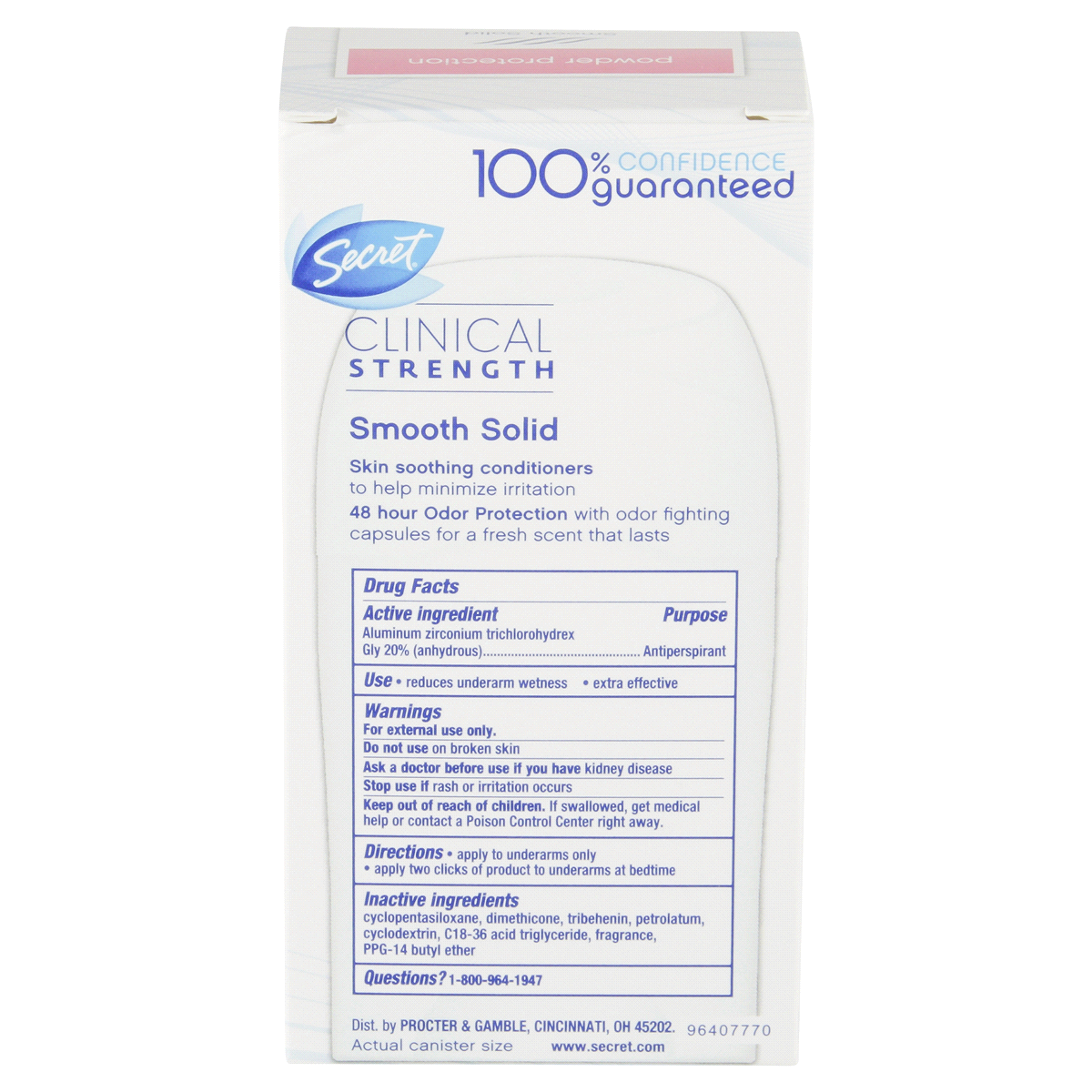 Secret Clinical Strength Powder Protection Soft Solid Antiperspirant ...