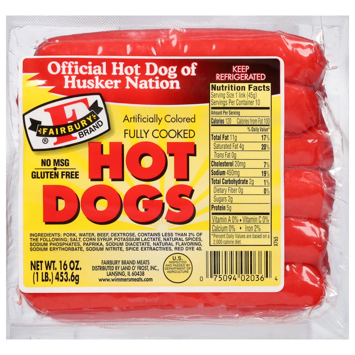 slide 1 of 14, Fairbury Hot Dogs 16 oz, 16 oz