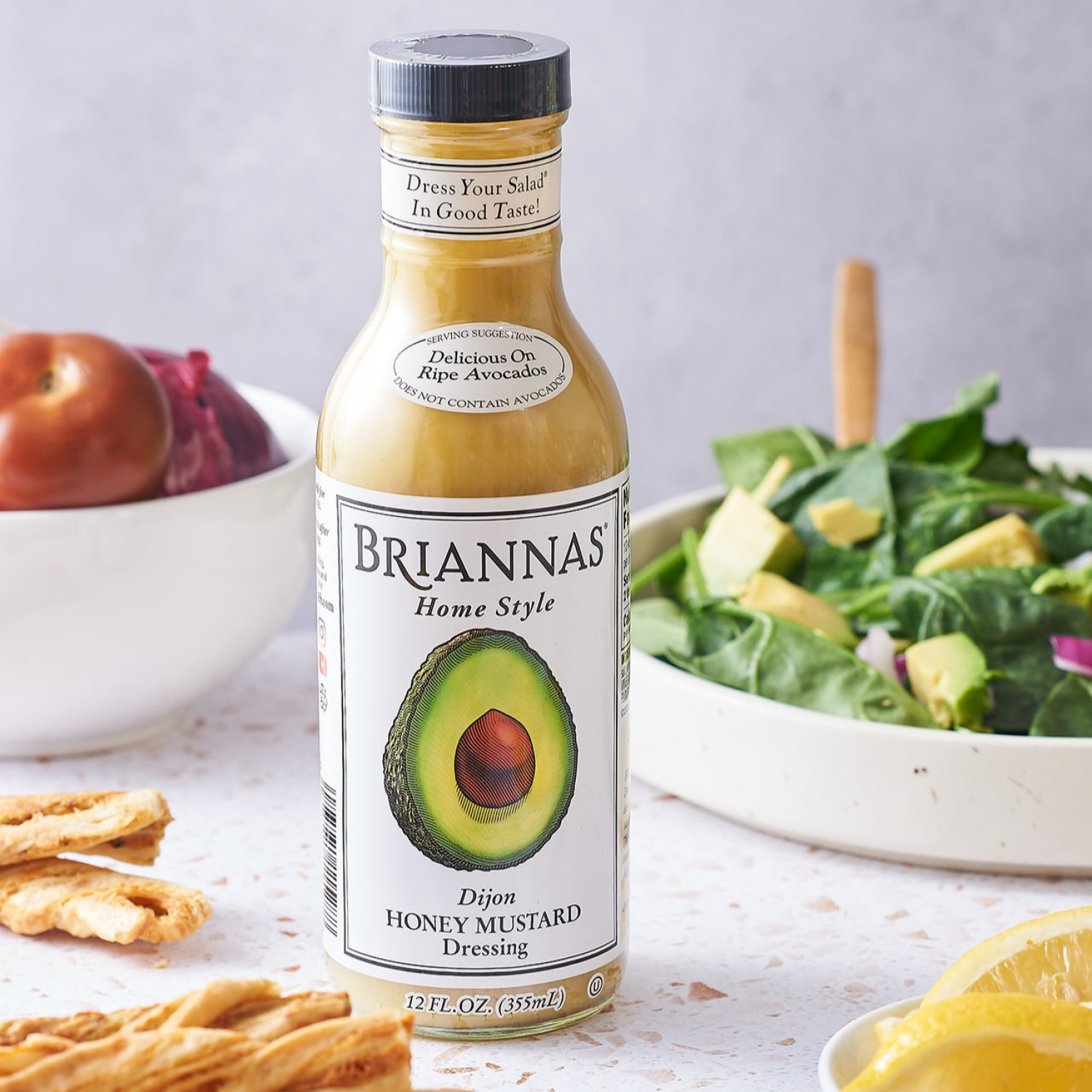 slide 3 of 8, BRIANNAS Honey Mustard Dressing, 12 oz