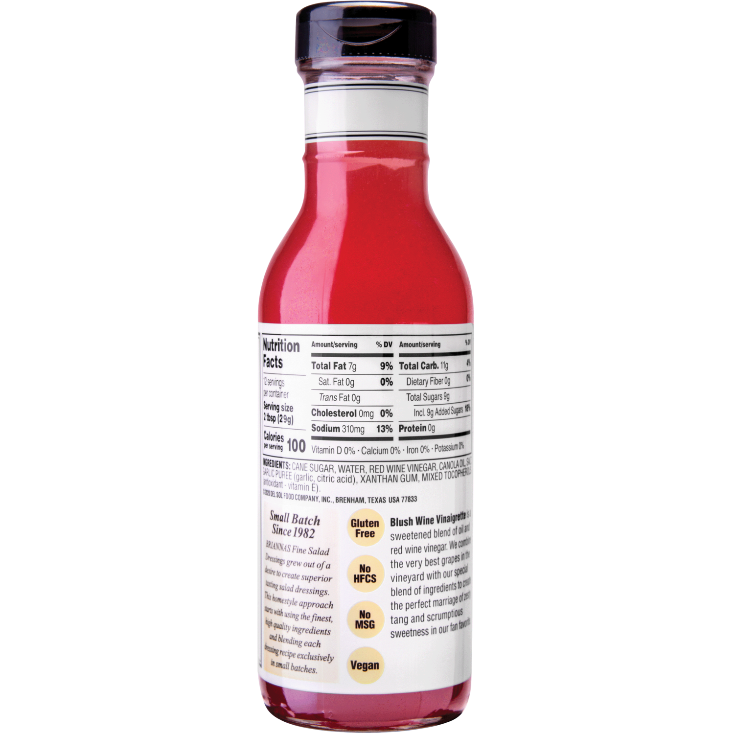 slide 2 of 6, BRIANNAS Home Style Blush Wine Vinaigrette Dressing 12 fl oz, 12 fl oz